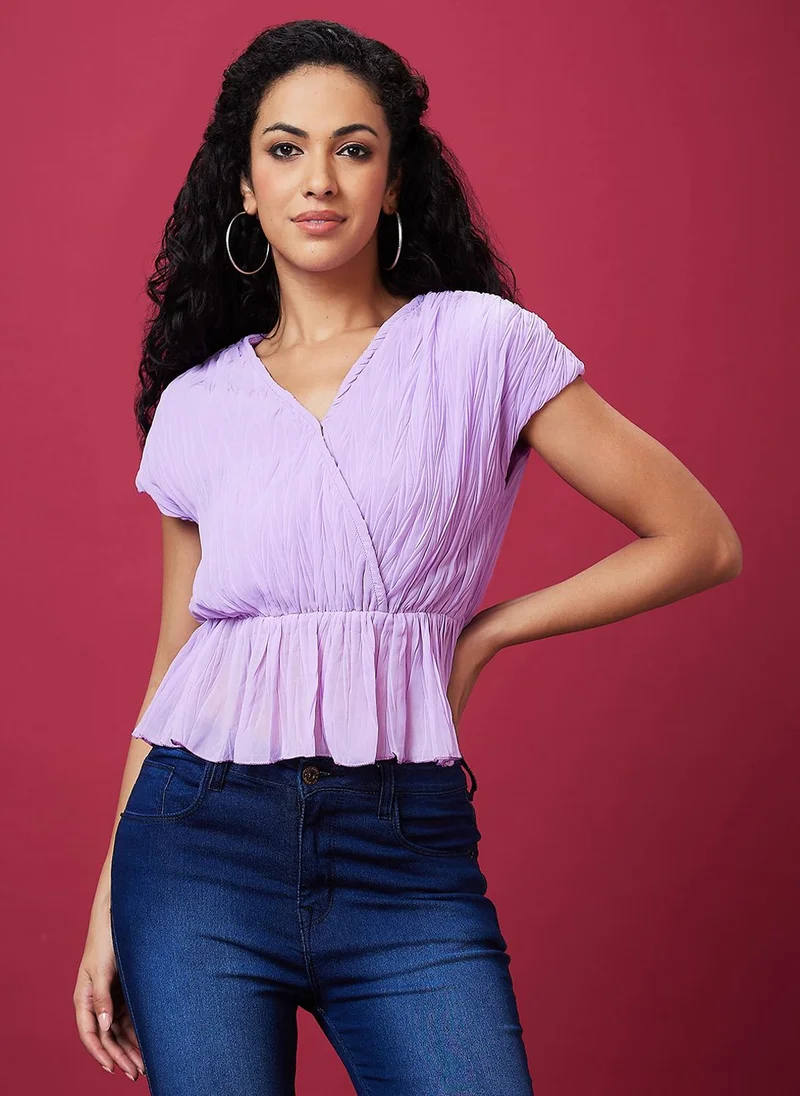 جلو باص بلوزة جلوبس نسائية بتصميم ذاتي بياقة بيبلوم