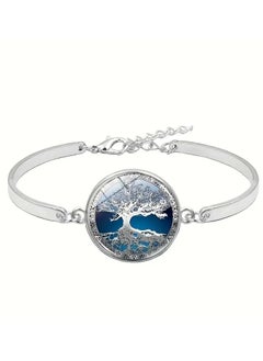 Home Clearance Sale Fashion Charms Celtic Tree of Life Glass Round Necklace & Earrings & Bracelet Set (4pcs) Jewelry Necklace Earrings Bracelet Bracelet Set Women's Jewelry Creative Gift  - Image 2