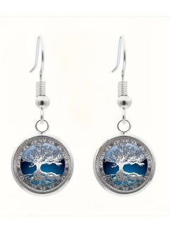 Home Clearance Sale Fashion Charms Celtic Tree of Life Glass Round Necklace & Earrings & Bracelet Set (4pcs) Jewelry Necklace Earrings Bracelet Bracelet Set Women's Jewelry Creative Gift  - Image 4