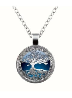Home Clearance Sale Fashion Charms Celtic Tree of Life Glass Round Necklace & Earrings & Bracelet Set (4pcs) Jewelry Necklace Earrings Bracelet Bracelet Set Women's Jewelry Creative Gift  - Image 5