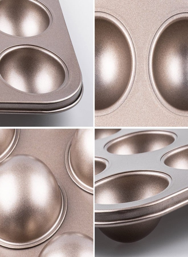 Yomvzake Donut Hole Baking Pan Set of 2, Mini Cake Pop Round Sphere Baking Mold Semi Sphere Tray Non-stick 1-3/4" Bite Size Half Ball For Baking and Mother's Day Gift - Image 3