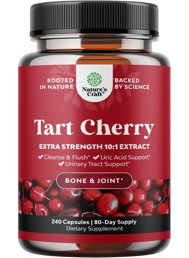 نايتشرز كرافت كبسولات دعم العظام والمفاصل بنكهة الكرز الحامض، عبوة من 240 كبسولة - Image 1