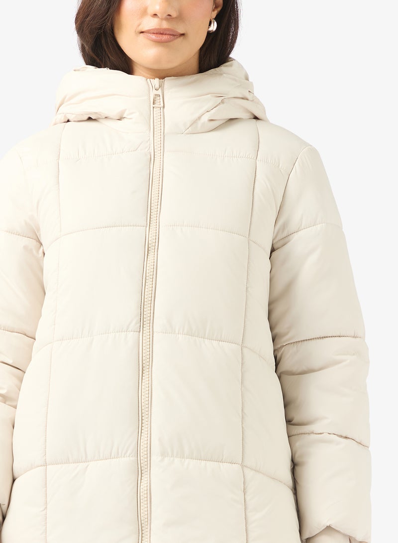 ايلا جاكيت مبطن بغطاء رأس وسحاب أمامي - Image 3