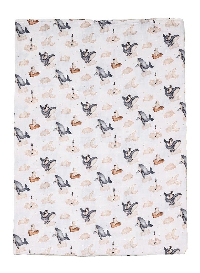 Cugo Baby Swaddle Blanket (Dreamy Whale) - Soft, Cozy & Secure for Newborns | Baby Blanket | Baby Quilt - Image 3