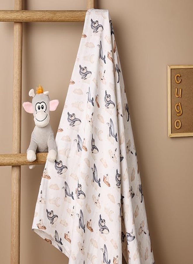Cugo Baby Swaddle Blanket (Dreamy Whale) - Soft, Cozy & Secure for Newborns | Baby Blanket | Baby Quilt - Image 2