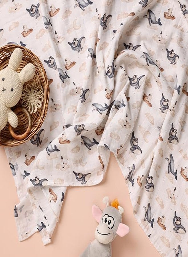 Cugo Baby Swaddle Blanket (Dreamy Whale) - Soft, Cozy & Secure for Newborns | Baby Blanket | Baby Quilt - Image 1
