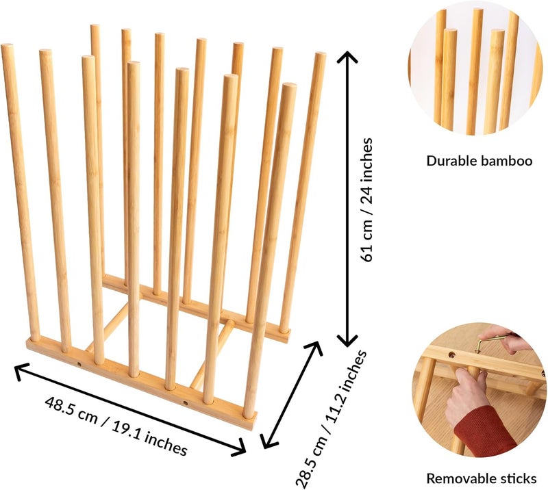 ODOXIA Art Storage Rack | Store Your Artwork Safely | Art Organizer | Optimize Your Artistic Space | Canvas Storage | Bamboo Wood Storage For Canvases - Image 5