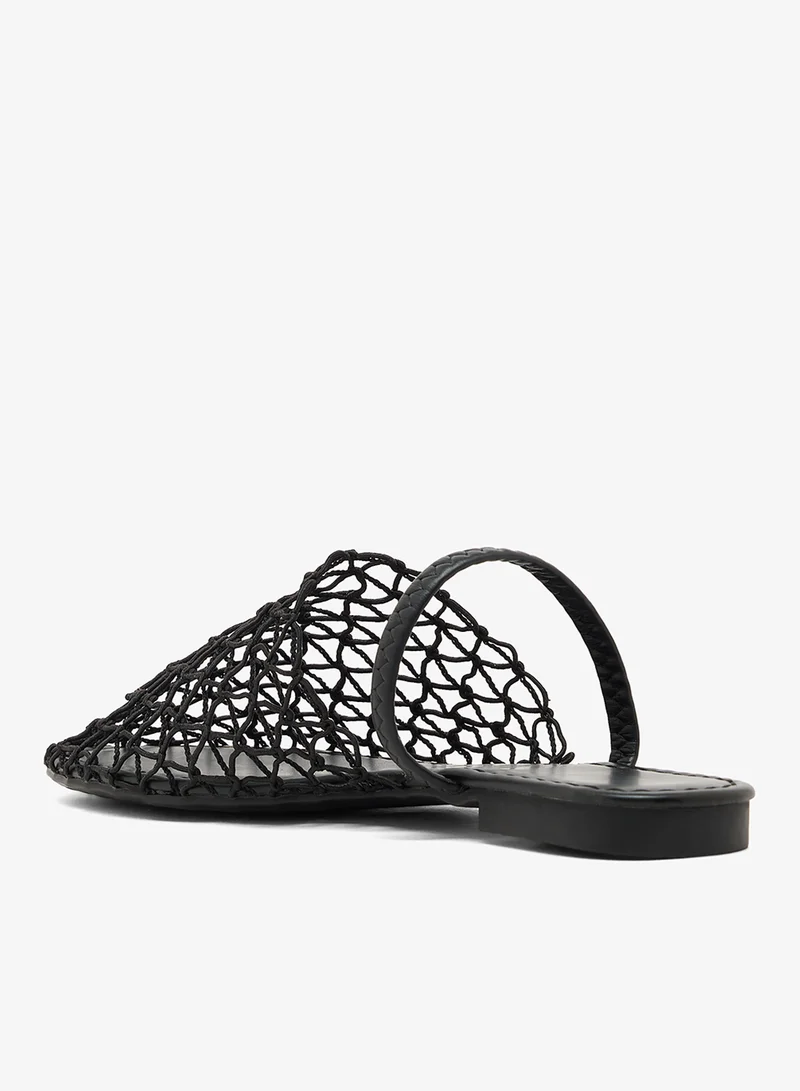 Ginger Mesh Detail Flat Sandals