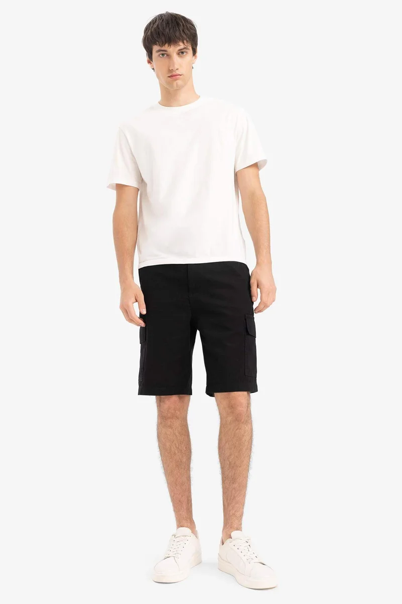 DeFacto Cotton Regular Cargo Pocketed Bermuda Shorts