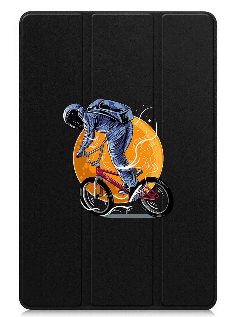 Theodor Protective Flip Case For Xiaomi Pad 7 & Xiaomi Pad 7 Pro With Trifold Stand Auto Wake Sleep Shockproof Cover - Astronaut riding Bike - Image 1