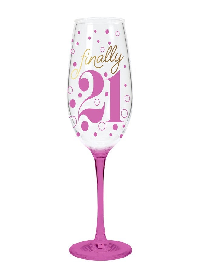 X&O PAPER GOODS كأس نبيذ أكريليك من X&O Paper Goods، موديل QWGO-20897، سعة 12 أونصة، للاحتفال بعيد الميلاد الحادي والعشرين. - Image 1