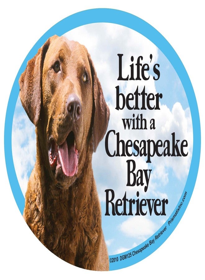 Prismatix Chesapeake Bay Retriever Oval Dog Magnet for Cars - Image 1