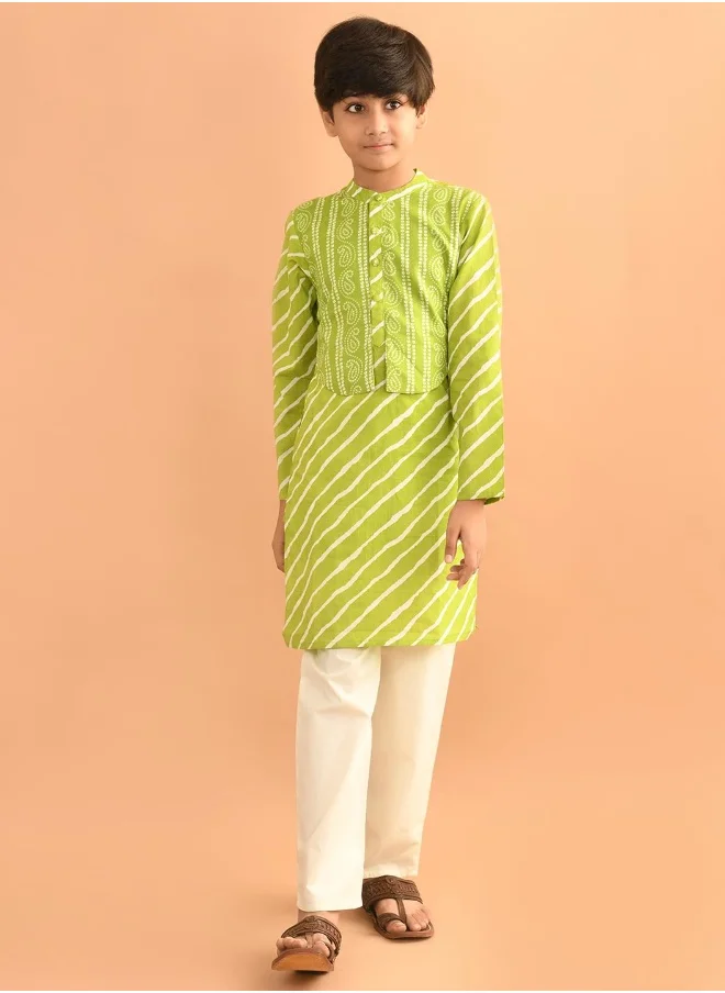 ليلك Kurta Pajama with Attached Nehru Jacket