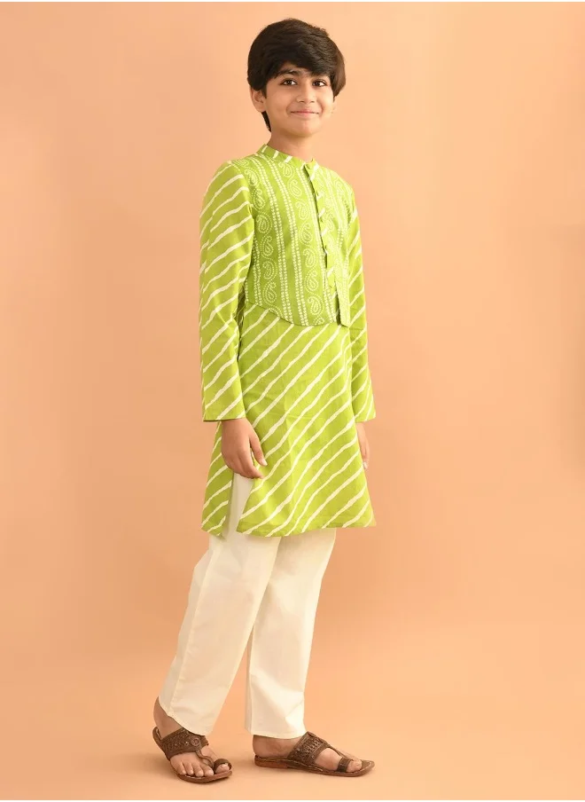 ليلك Kurta Pajama with Attached Nehru Jacket