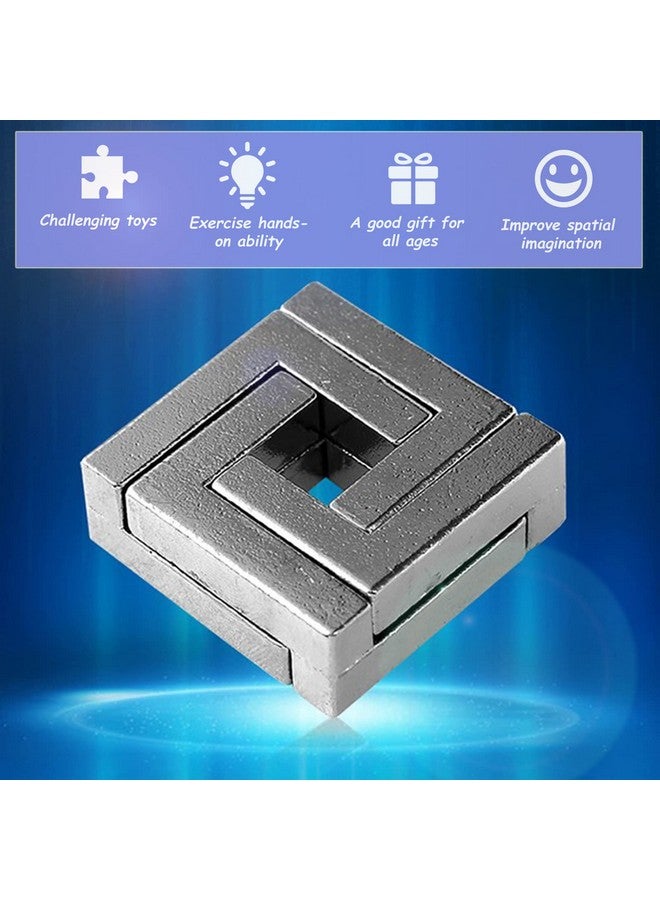 Joyeee 15 Pcs Brain Teaser Metal Wire Puzzles, Mind Iq Test Unlock Toy, Interlock Challenge Puzzle Game Educational Toy Gift For Boys Girls Teens Adults, #A - Image 3