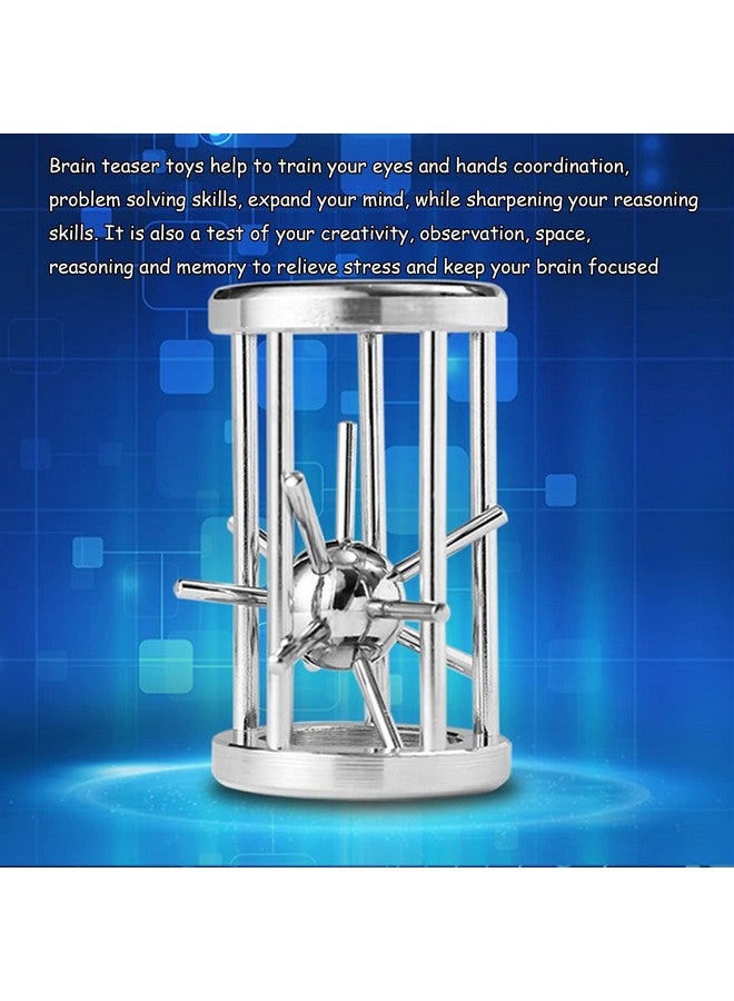Joyeee 15 Pcs Brain Teaser Metal Wire Puzzles, Mind Iq Test Unlock Toy, Interlock Challenge Puzzle Game Educational Toy Gift For Boys Girls Teens Adults, #A - Image 2