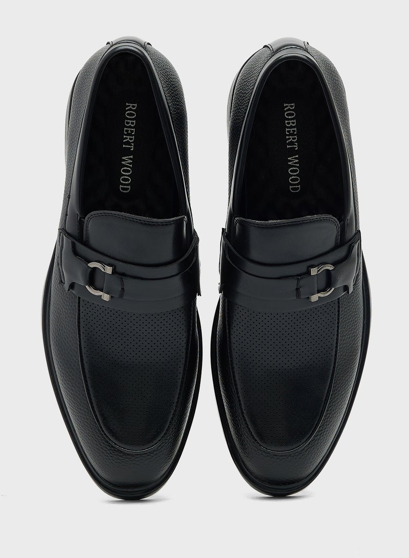 Robert Wood Trim Detail Classic Formal Sjip Ons - Image 4