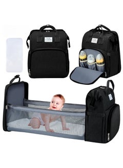 Happy Home Multifunctional Baby Diaper Bag Backpack with Portable Bassinet and Insulated Bottle Pockets  - Image 1