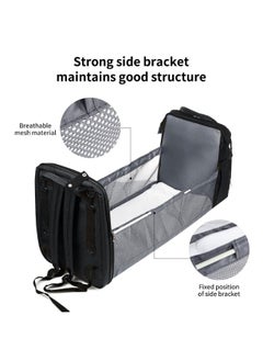 Happy Home Multifunctional Baby Diaper Bag Backpack with Portable Bassinet and Insulated Bottle Pockets  - Image 4