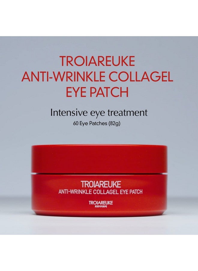 TROIAREUKE Antiwrinkle Collagel Eye Patchsmooths Eyeforeheadfacial Wrinklesreduces Puffiness & Dark Circleshydrogel Wrinkle Patcheselasticadhesive Formulation (60Count) - Image 5