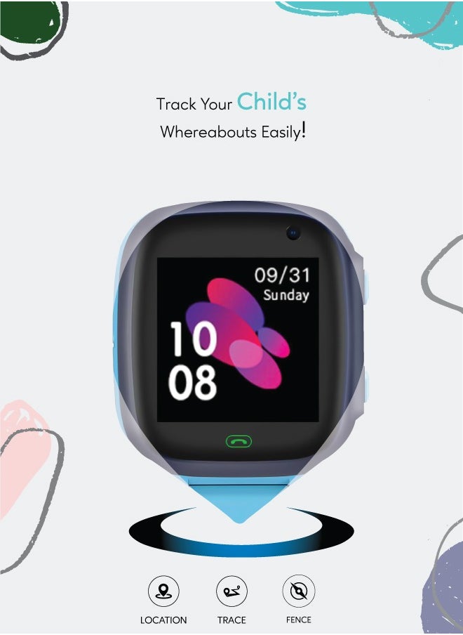 GREEN LION Smart Watch for Kids with Location and sim card slot and HD touch screen and voice chat and contact call and flash light  - Image 4