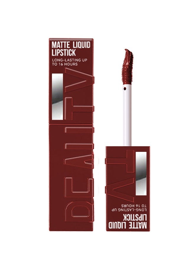 Julystar - Beauty Matte Liquid Lipstick Long Lasting Up To 16 Hous,Super Stay Velvet Lip Gloss Lip Stain Can Let Your Lip Look Fuller(06#) - Image 1