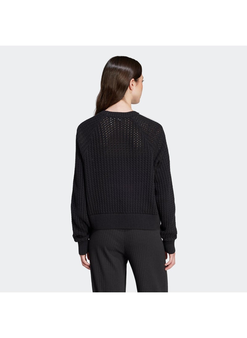 adidas Originals KNITTED CREW Black Originals Women SWEATSHIRTS - Image 2