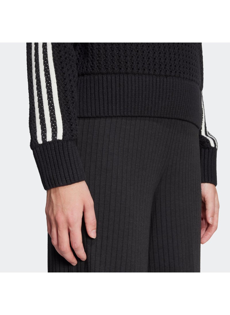 adidas Originals KNITTED CREW Black Originals Women SWEATSHIRTS - Image 4