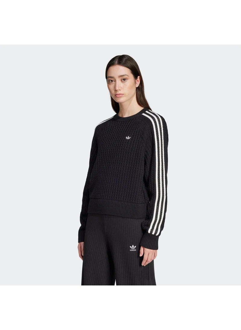 Adidas Originals Black KNITTED CREW Black Originals Women SWEATSHIRTS for Women | Best Price UAE