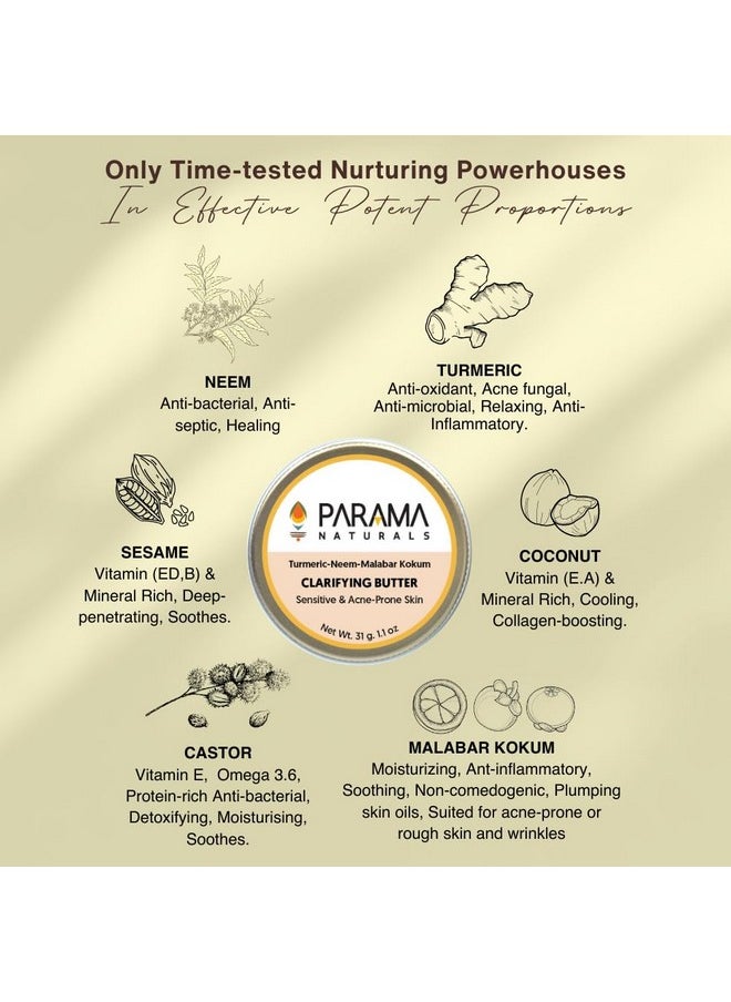 PARAMA NATURALS Clarifying Butter For Winter 31G With Neem For Sensitive Itchy Skin Detoxifying Acneprone Skin Antiaging  - Image 4