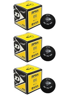 DUNLOP Pro - Double Dot Squash Ball - 3-Pack  - Image 1