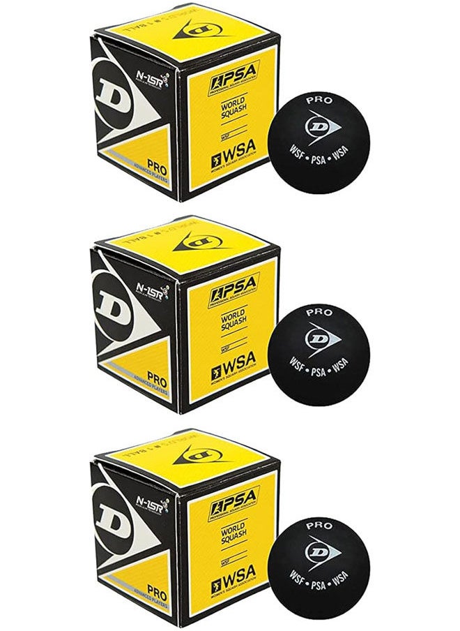 DUNLOP Pro - Double Dot Squash Ball - 3-Pack  - Image 1
