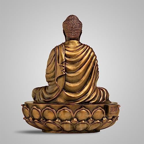 SILAII Gautama Buddha Sculpture 9 INCH Antique Bronze Colour - Image 5