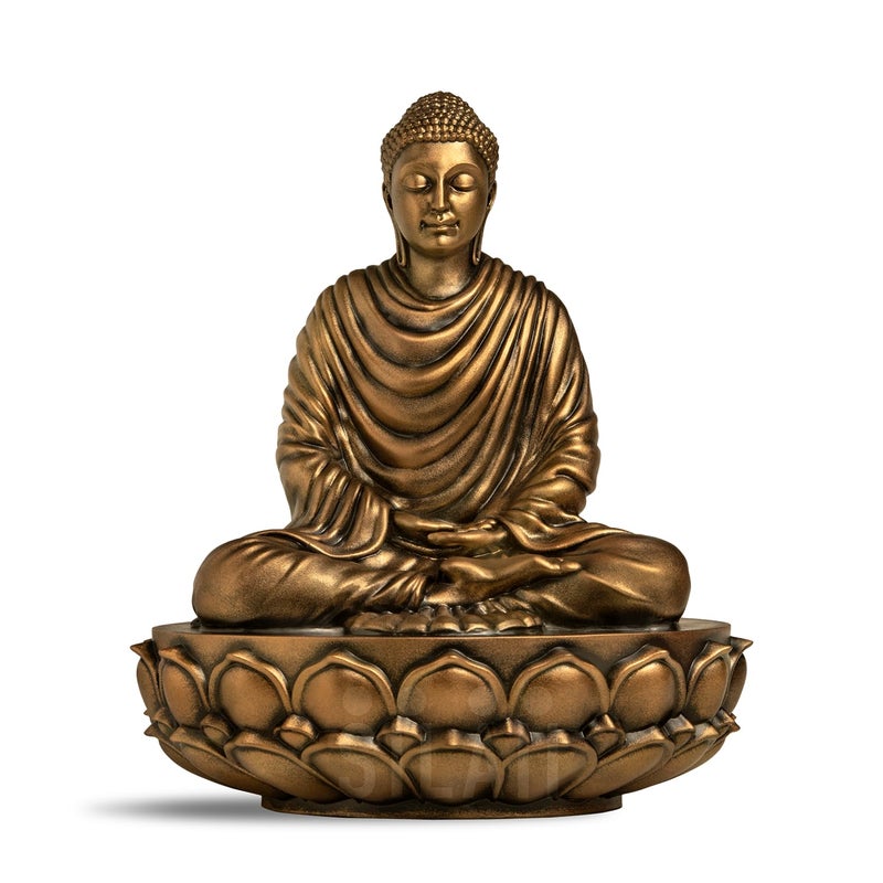 SILAII Gautama Buddha Sculpture 9 INCH Antique Bronze Colour - Image 1