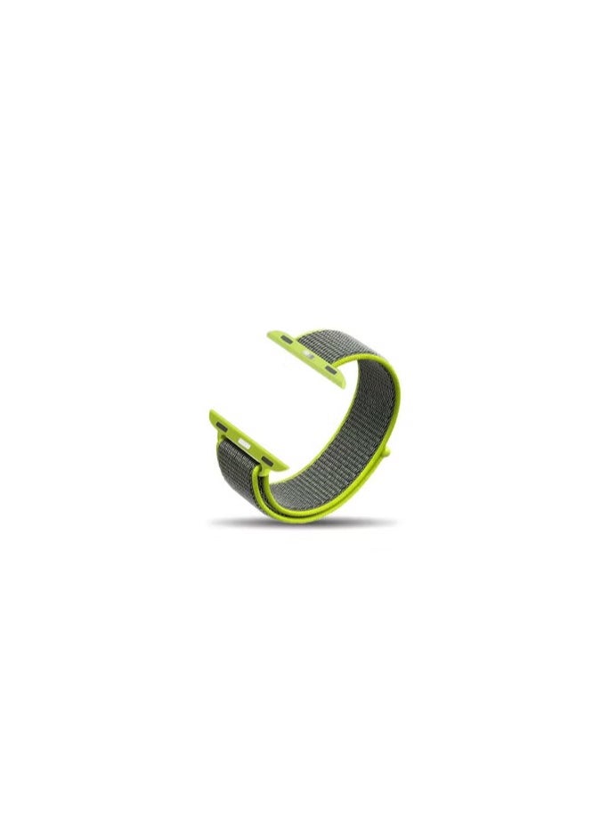 CATANES - Apple Watch 38mm 40mm 41mm Nylon Sport Loop Band Compatible with iWatch Series 7/SE/6/5/4/3/2/1 Flash Green - Image 1
