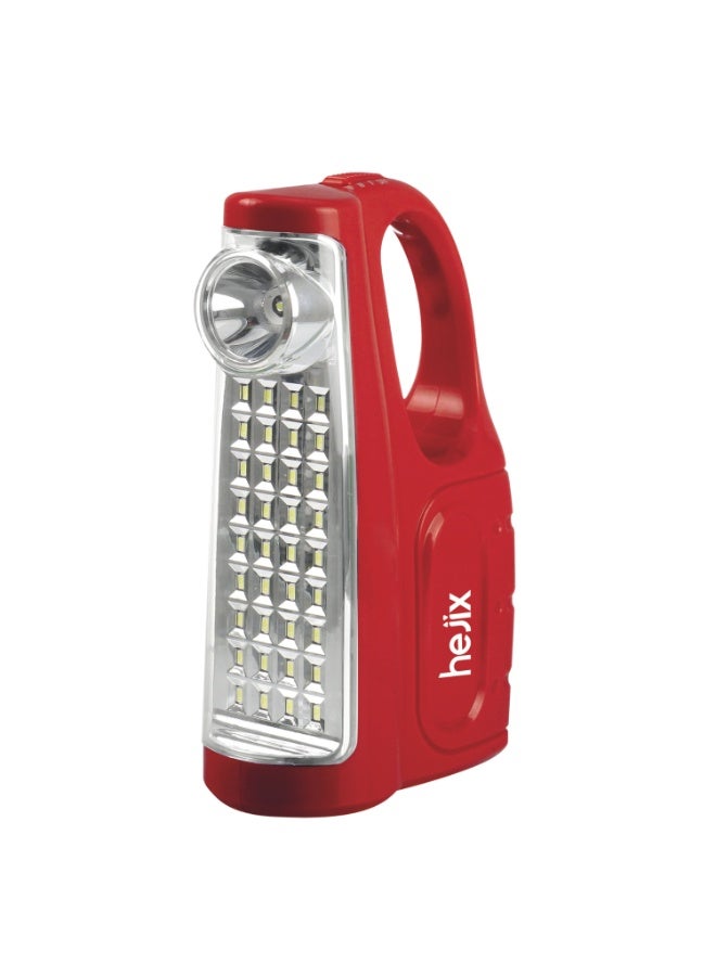 HEJIX مصباح الطوارئ القابل لإعادة الشحن HEJIX بسعة 2400mAh وبطارية ليثيوم، 36 LED SMD + مصباح يدوي 3W، شحن USB Type-C، غطاء غير قابل للكسر، حماية من الشحن الزائد، مؤشر الشحن - مثالي للمنزل وانقطاع التيار الكهربائي - Image 1