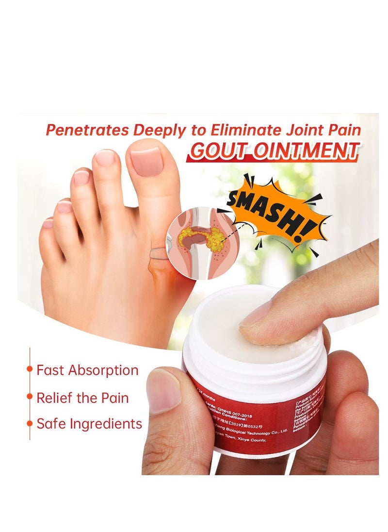 Sumifun كريم تخفيف آلام البروز، كريم مصحح مفصل إصبع القدم، مرهم شفاء لآلام النقرس والتهاب المفاصل الموضعية لتخفيف آلام المفاصل وتيبس إصبع القدم، كريم البروز لتخفيف البروز وتورم الإصبع - Image 1