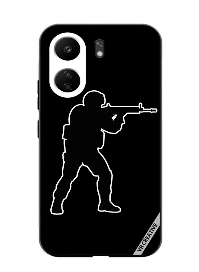 VR CREATIVE Protective Case Cover For Xiaomi Redmi 13C Black Cs Go Design Multicolour - Image 1