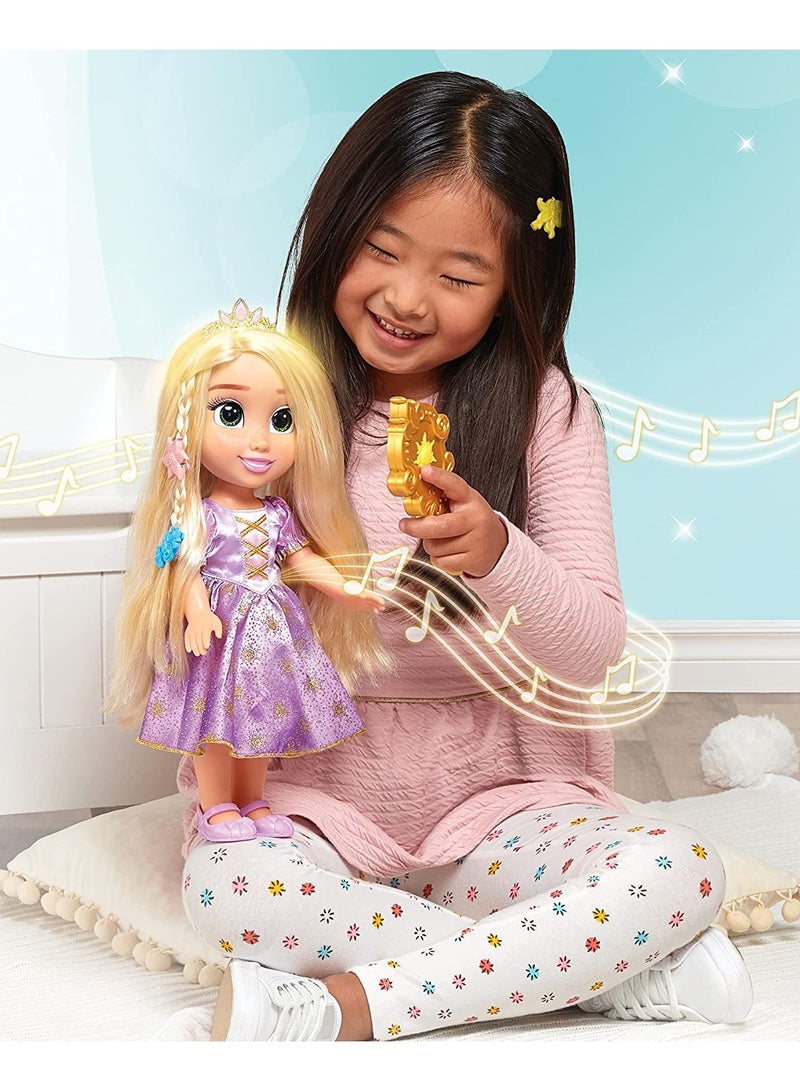 Disney Princess دمية رابونزل من ديزني للعب بالشعر | دمية أزياء | دمية قابلة للجمع | لعب تمثيلي | ارتداء ملابس | هدية للأطفال والمراهقين - Image 3