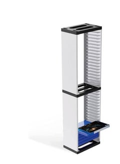 DOBE ATD Cd Shelf, Game Storage Tower Holder, 36 Tier Shelving, Game Disk Rack and Controller Organizer Compatible for Ps5, Ps4, for Home, Office  - Image 1