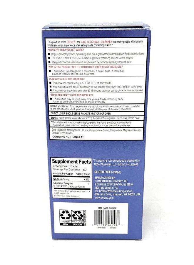 Kirkland لاكتاز سريع المفعول - 180 كبسولة - Image 3