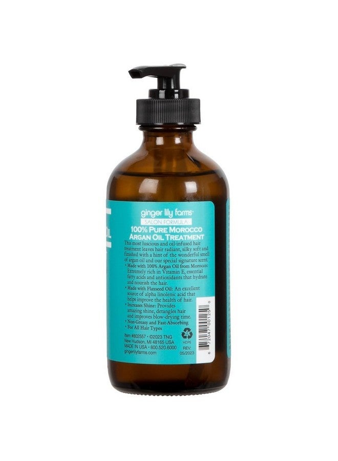Ginger Lily Farms Salon Formula 100% Pure Morocco Argan Oil Treatment for All Hair Types, 100% Vegan & Cruelty-Free, 8 fl. oz. - Image 2