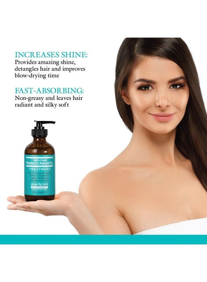 Ginger Lily Farms Salon Formula 100% Pure Morocco Argan Oil Treatment for All Hair Types, 100% Vegan & Cruelty-Free, 8 fl. oz. - Image 5