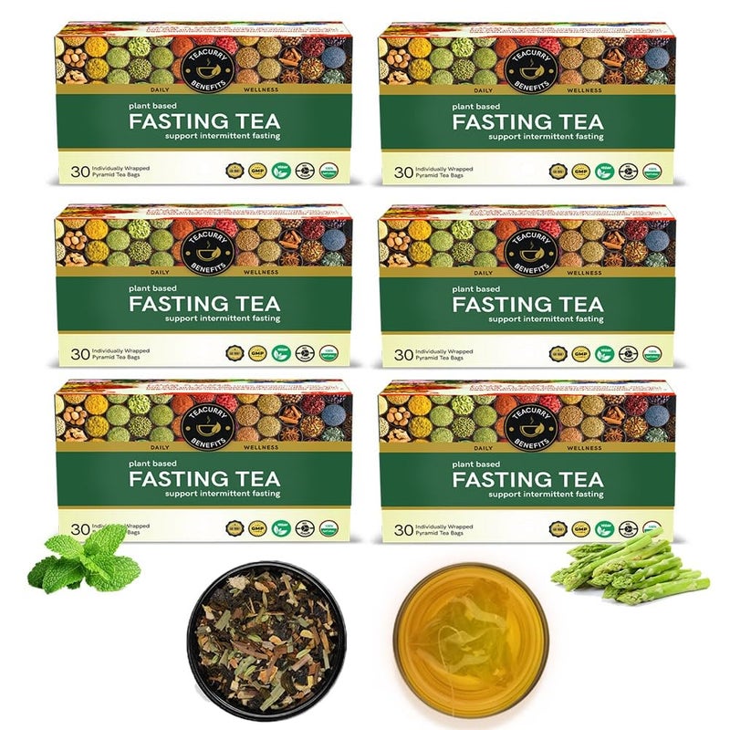 Teacurry Fasting Tea (6 Month Pack, 180 Bags) - Fasting with Immunity and Energy Benefits| Intermittent Fasting Tea |100% Natural & Vegan - Image 1