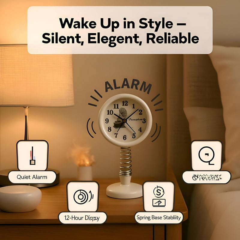 Decorative Clock - Contemporary coiled-stand concept transforms a simple time display into a sophisticated sculptural accent that enhances ambiance and punctuality simultaneously. - Image 5