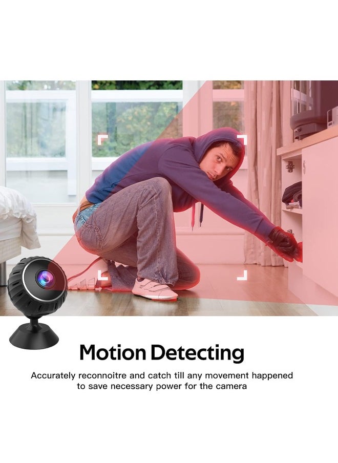 3pcs Mini Hidden Cameras, Wireless WiFi HD 1080P Home Security Cameras, Surveillance with Audio and Video Live Feed, Covert Baby Nanny Cam,Tiny Smart Cameras with Night Vision and Motion Detection