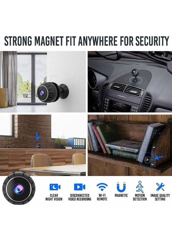 3pcs Mini Hidden Cameras, Wireless WiFi HD 1080P Home Security Cameras, Surveillance with Audio and Video Live Feed, Covert Baby Nanny Cam,Tiny Smart Cameras with Night Vision and Motion Detection
