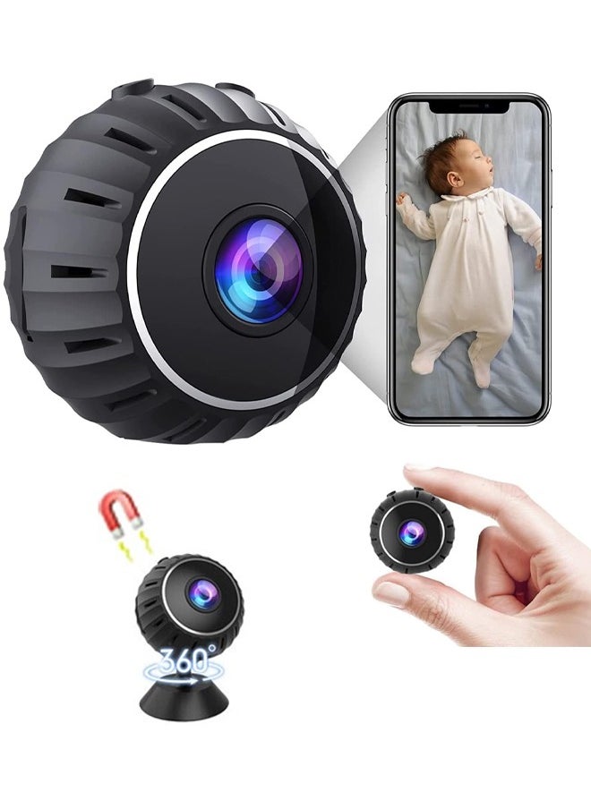 3pcs Mini Hidden Cameras, Wireless WiFi HD 1080P Home Security Cameras, Surveillance with Audio and Video Live Feed, Covert Baby Nanny Cam,Tiny Smart Cameras with Night Vision and Motion Detection
