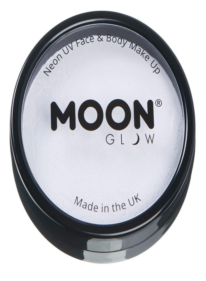 Moon Glow Pro Intense Neon UV Face & Body Paint Cake Pots by Moon Glow - White - Professional Water Based Face Paint Makeup for Adults, Kids - 1.26oz - Image 1