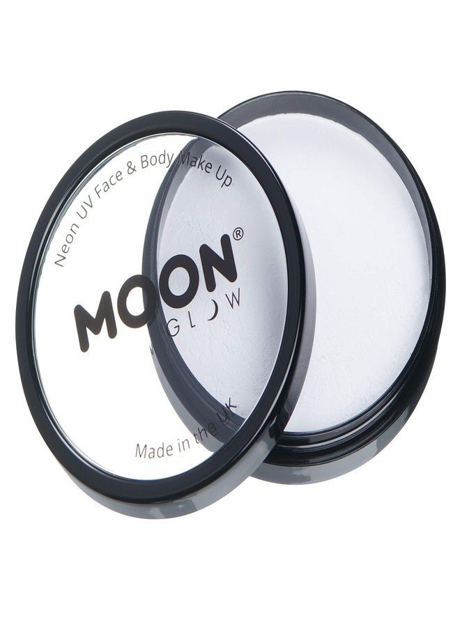Moon Glow Pro Intense Neon UV Face & Body Paint Cake Pots by Moon Glow - White - Professional Water Based Face Paint Makeup for Adults, Kids - 1.26oz - Image 3